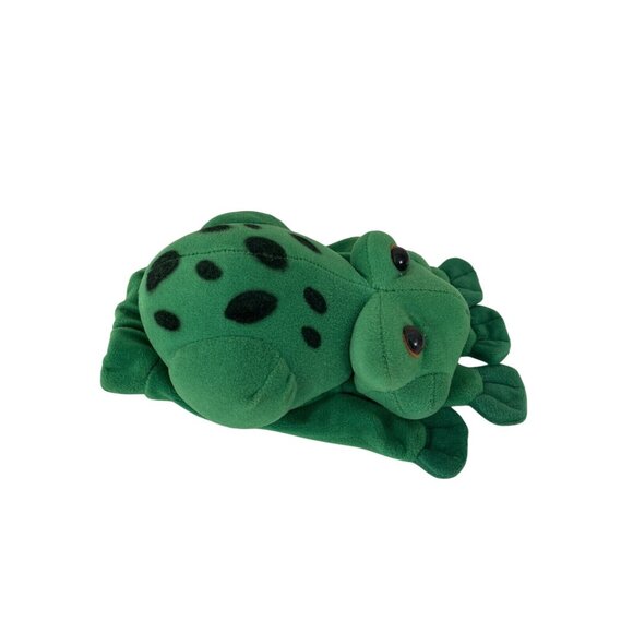 Vintage Plush Creations Green Frog Hand Glove Puppet 9" 1990's - Picture 4 of 7